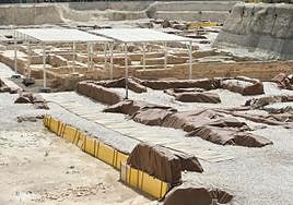 Una de las tareas de esta tercera campaña se ha centrado en mejorar su estado de conservación, el de sus muros y geotextiles, que han sido totalmente renovados.