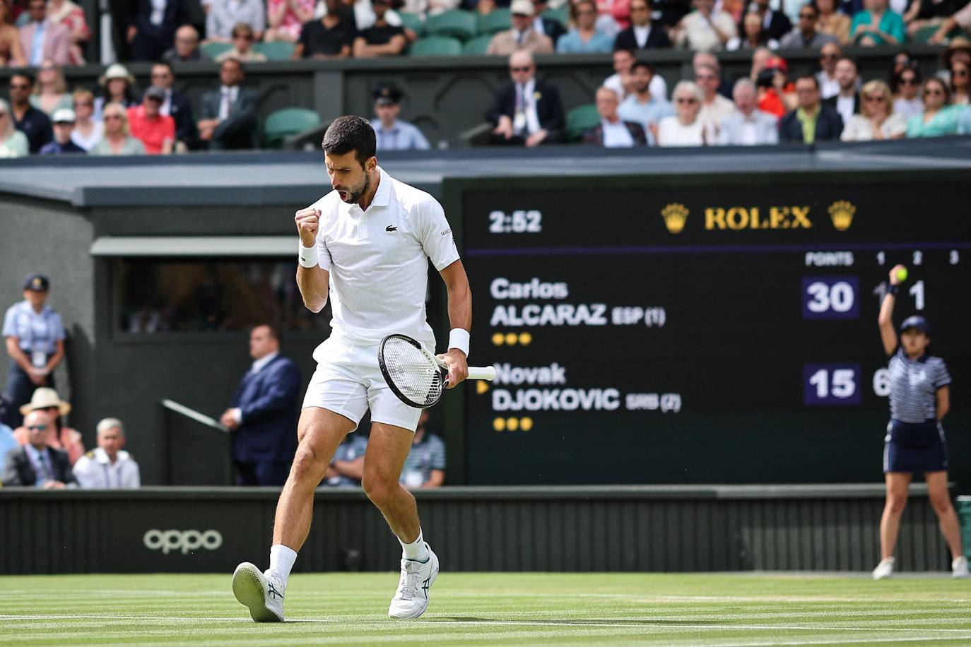 La final de Wimbledon entre Carlos Alcaraz y Novak Djokovic, en imágenes