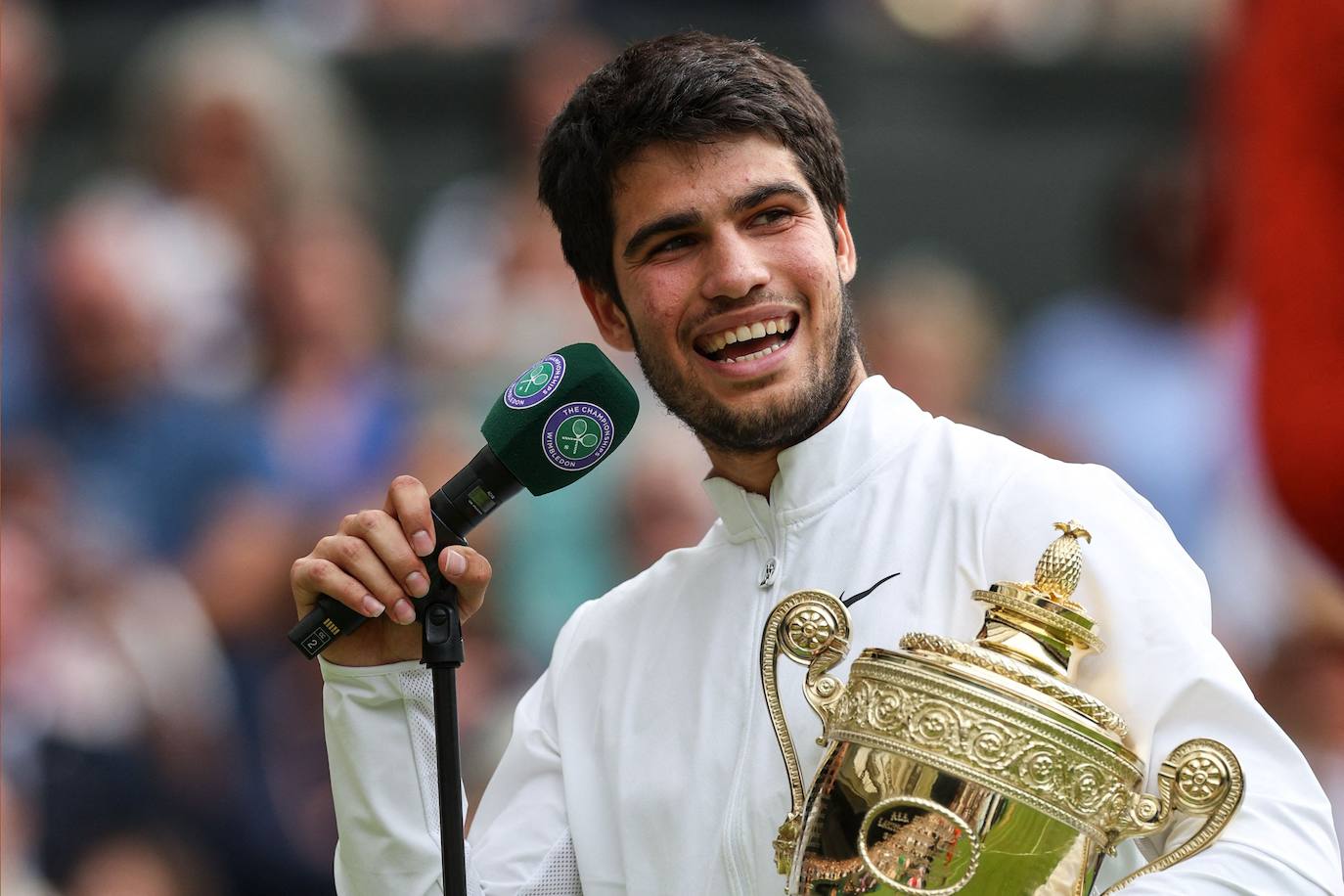 La final de Wimbledon entre Carlos Alcaraz y Novak Djokovic, en imágenes