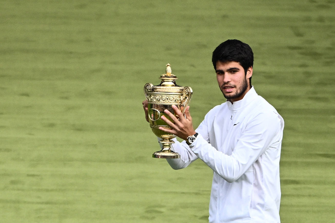 La final de Wimbledon entre Carlos Alcaraz y Novak Djokovic, en imágenes