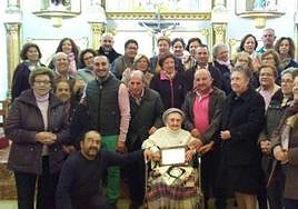 Doña Luisa en el homenaje municipal que le realizaron en 2017.