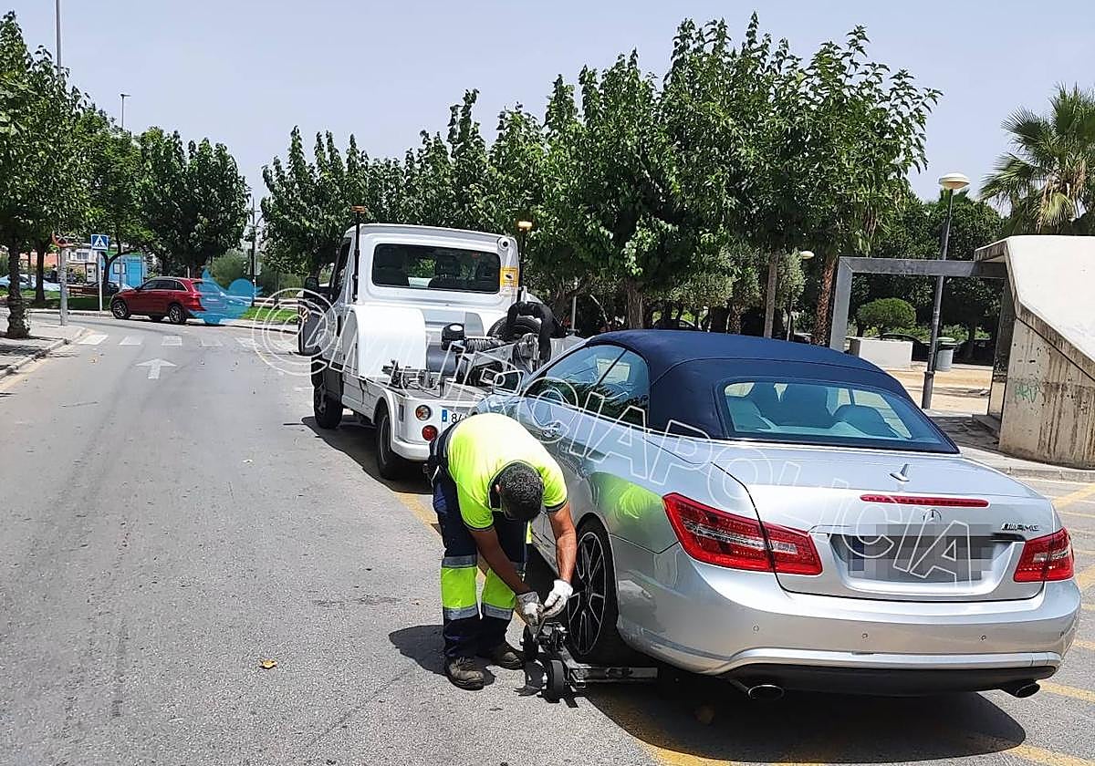 El vehículo que constaba como sustraído en Italia.