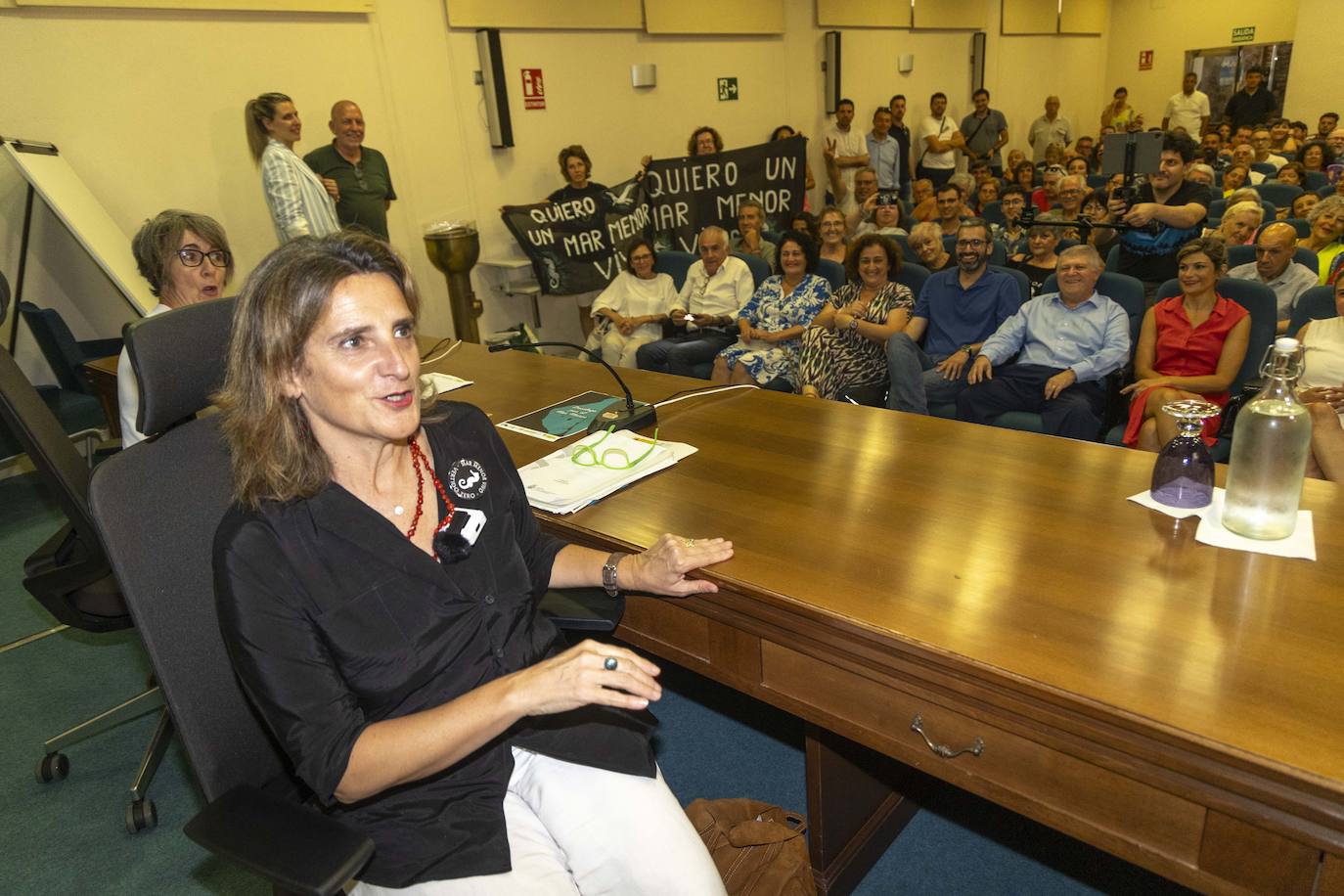 Ribera advierte sobre los efectos de la altas temperaturas del agua del Mar Menor