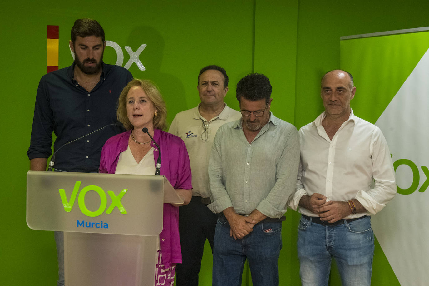 Comparecencia de los candidatos de Vox por la Región de Murcia, en imágenes