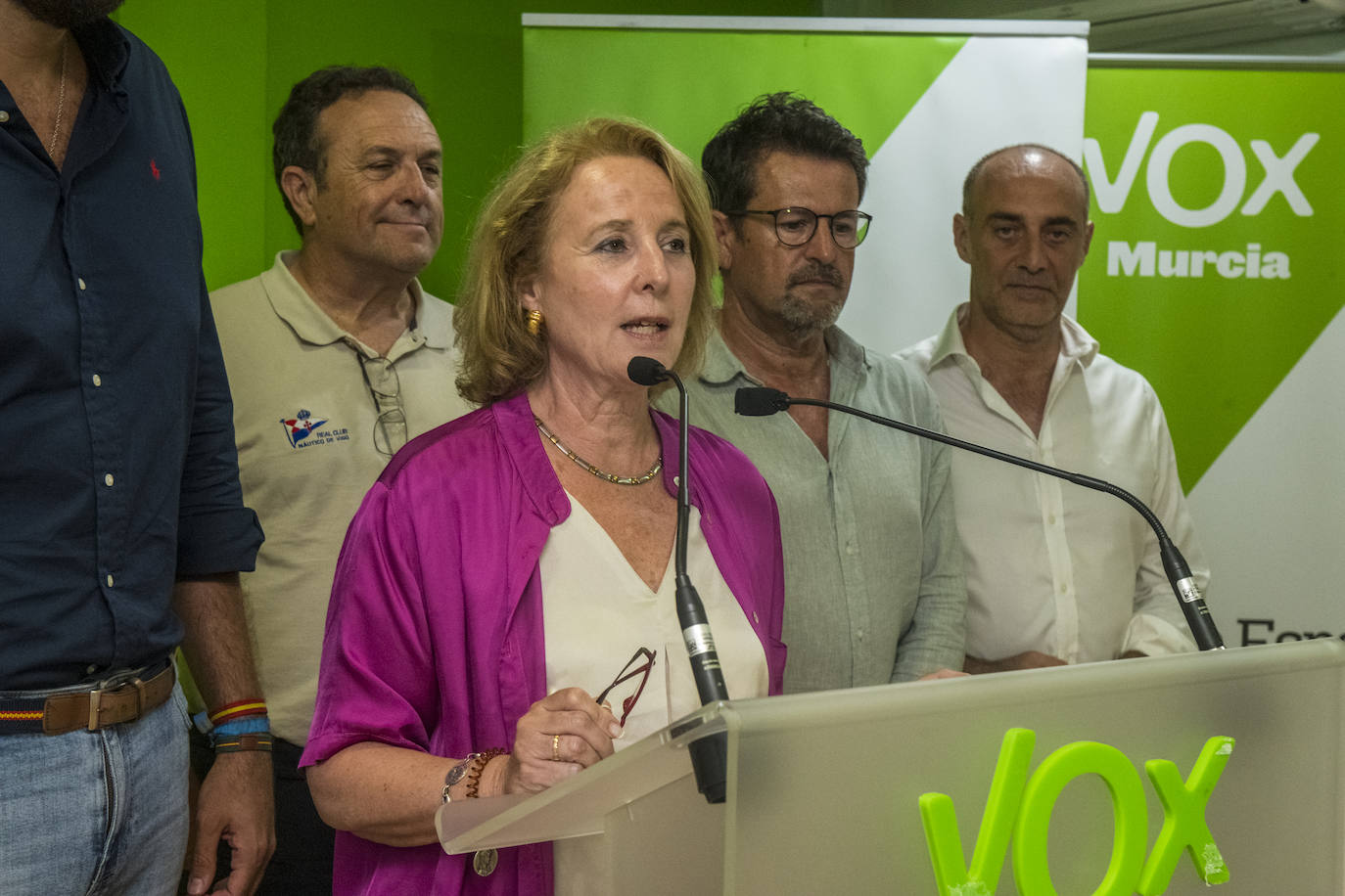 Comparecencia de los candidatos de Vox por la Región de Murcia, en imágenes