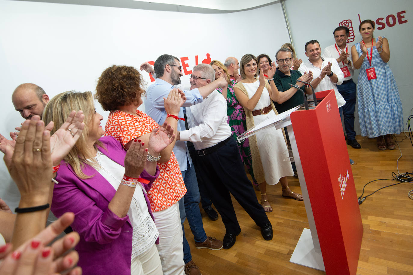 La comparecencia de los candidatos del PSOE por la Región de Murcia, en imágenes