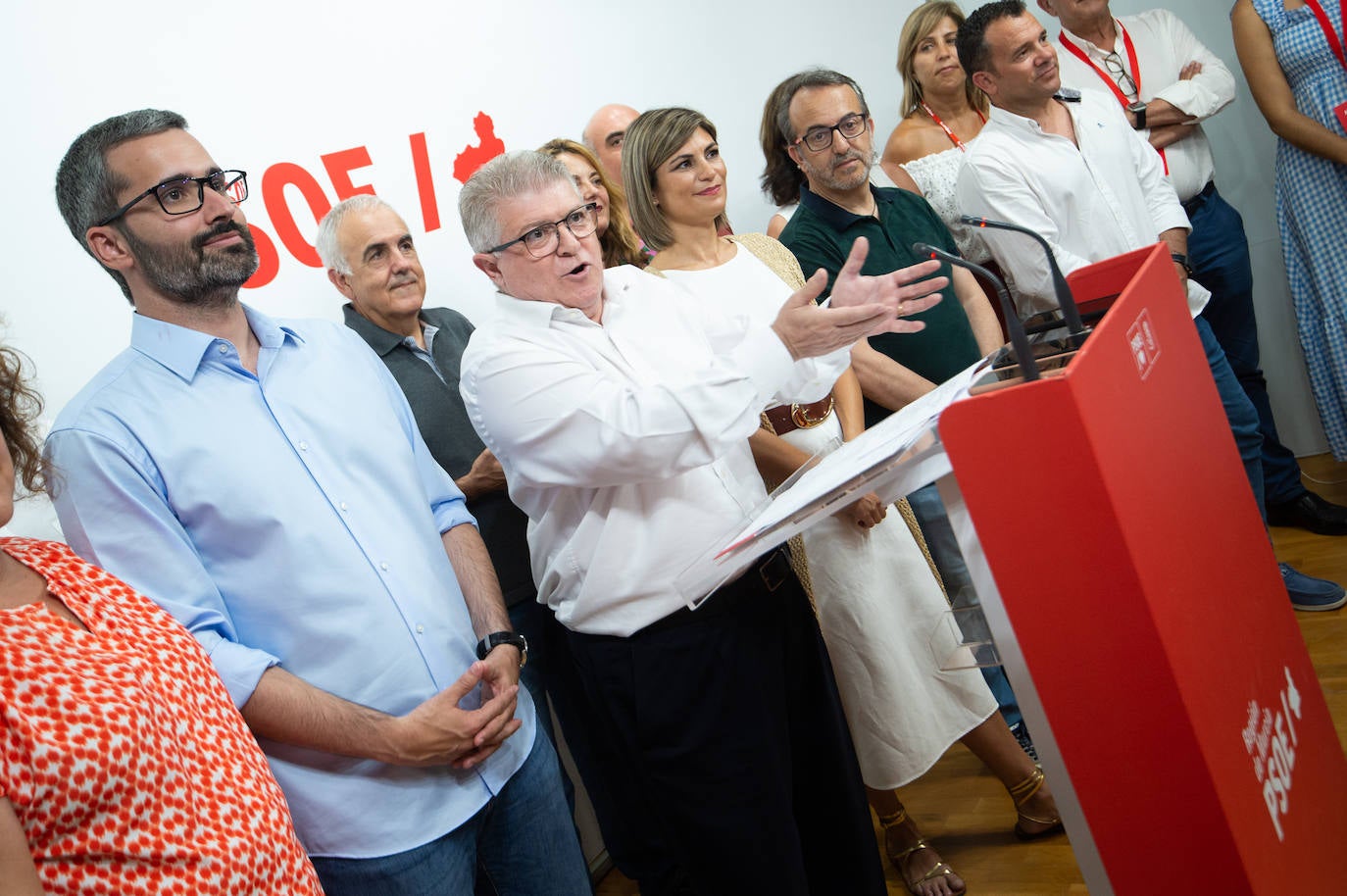 La comparecencia de los candidatos del PSOE por la Región de Murcia, en imágenes