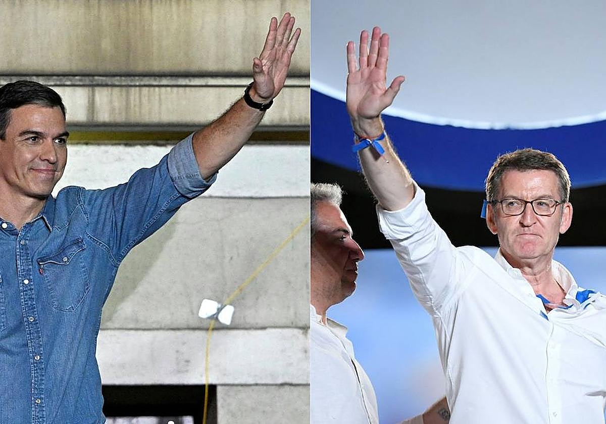 Pedro Sánchez. Alberto Núñez Feijóo