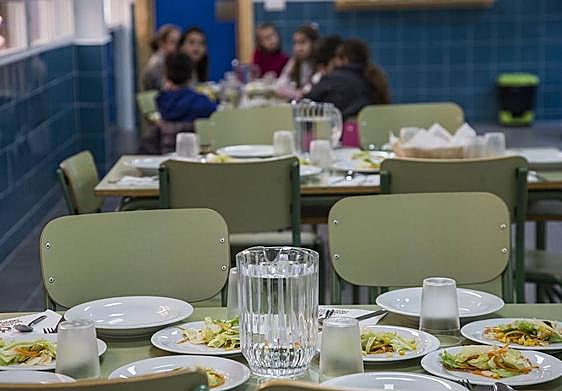 Imagen de archivo de un comedor escolar.