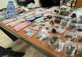 Drogas intervenidas por la Policía Nacional.