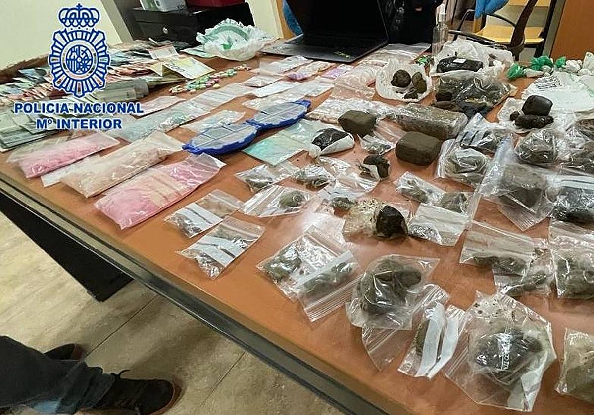 Drogas intervenidas por la Policía Nacional.