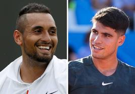 Nick Kyrgios y Carlos Alcaraz.