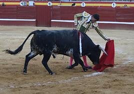 Paco Ureña, el pasado viernes, en la plaza de toros de Pedro Muñoz.