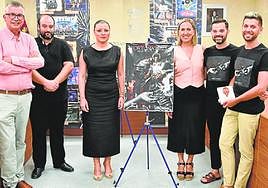 Juan Olmeda, Juan Carlos Ponce, Cati Herrero, Mercedes Bernal y los fotógrafos autores del cartel, Juanjo y David.