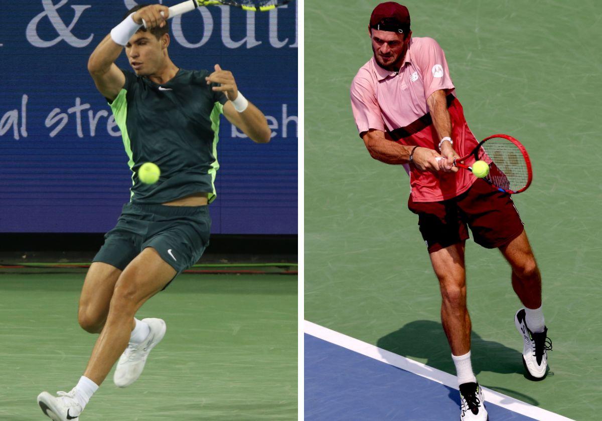 Carlos Alcaraz y Tommy Paul en el Masters 1000 de Cincinnati