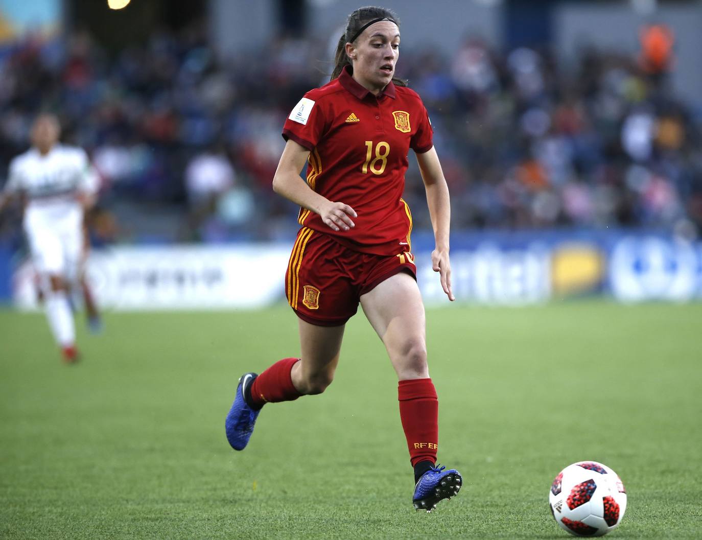 Eva Navarro, en acción con España.