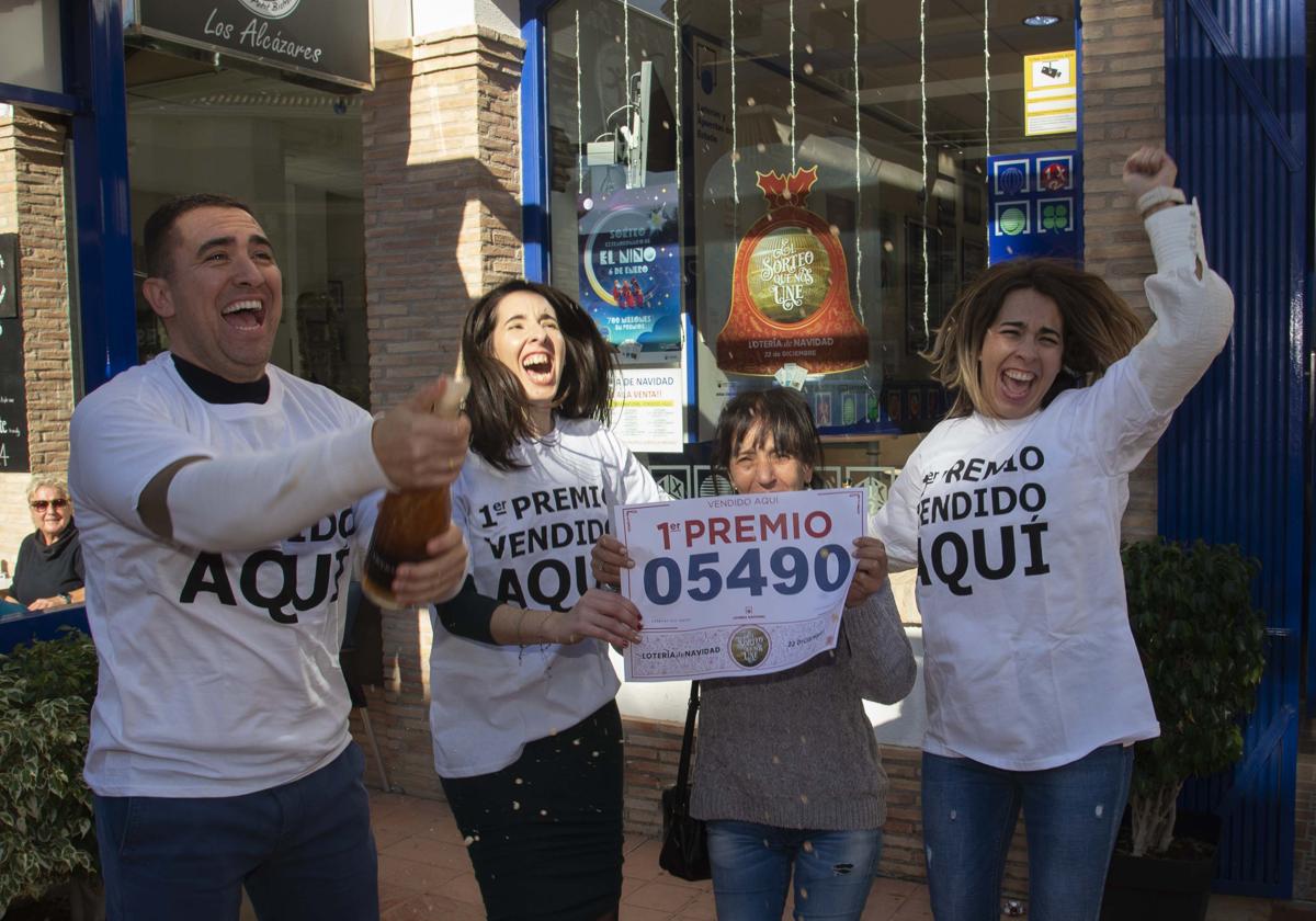 Celebración del Gordo de la Lotería de Navidad, el año pasado.