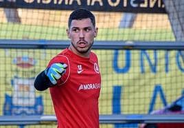 Raúl Lizoain, con la camiseta del Andorra.