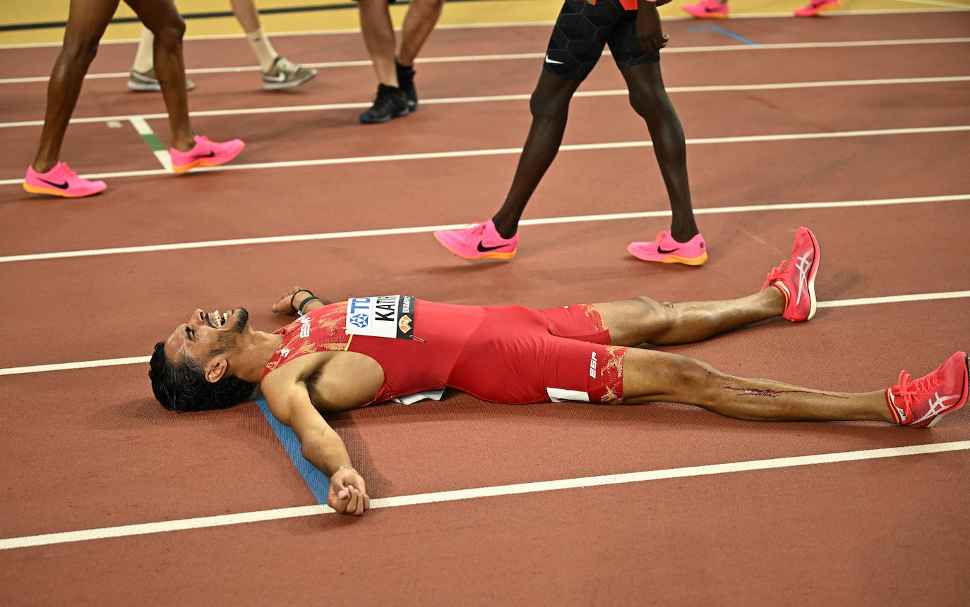 La carrera de los 5.000 y la celebración de la plata de Mo Katir