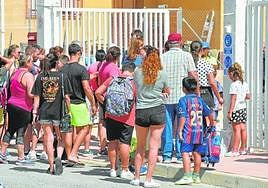 Alumnos del colegio San Juan Bautista de Campos del Río, en imagen de archivo.