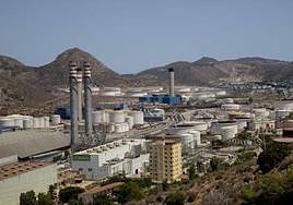 Vista panorámica de parte de las empresas del sector industrial ubicadas en el Valle de Escombreras.