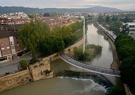 Vista panorámica desde la noria instalada con motivo de la Feria de Septiembre.