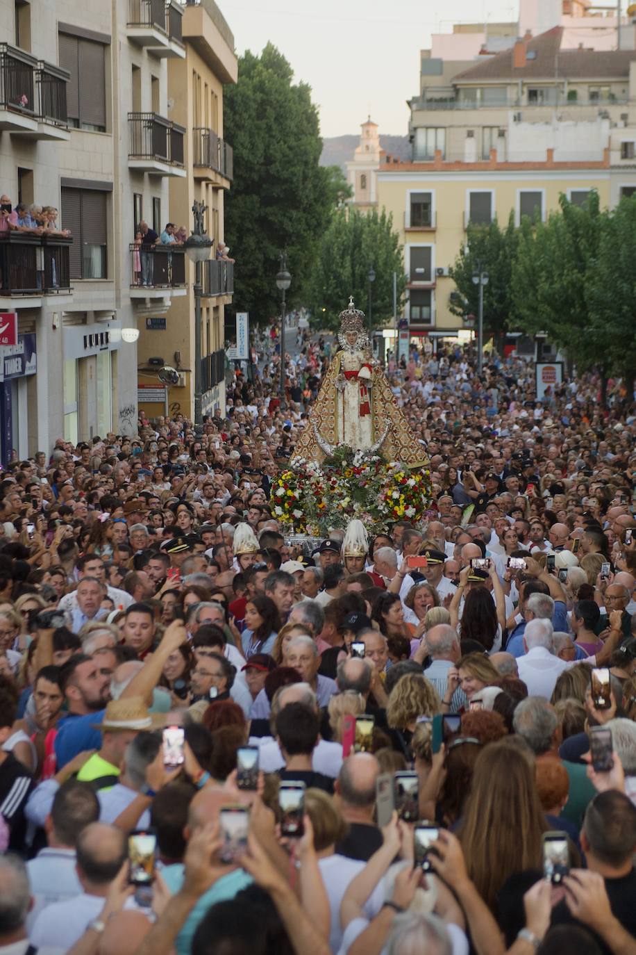 La bajada de la Fuensanta a Murcia, en imágenes