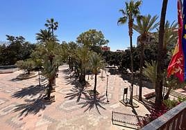 Plaza de la Constitución de Alhama, en su estado actual.