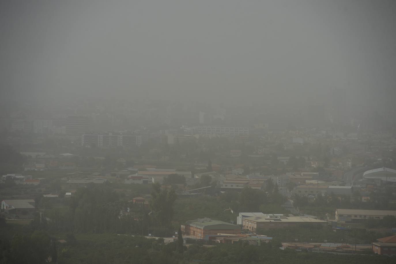 Episodio de contaminación atmosférica en Murcia por una masa de aire subsahariano
