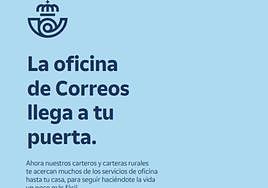 El lema de los folletos de Correos repartidos en pueblos rurales de la Región de Murcia.