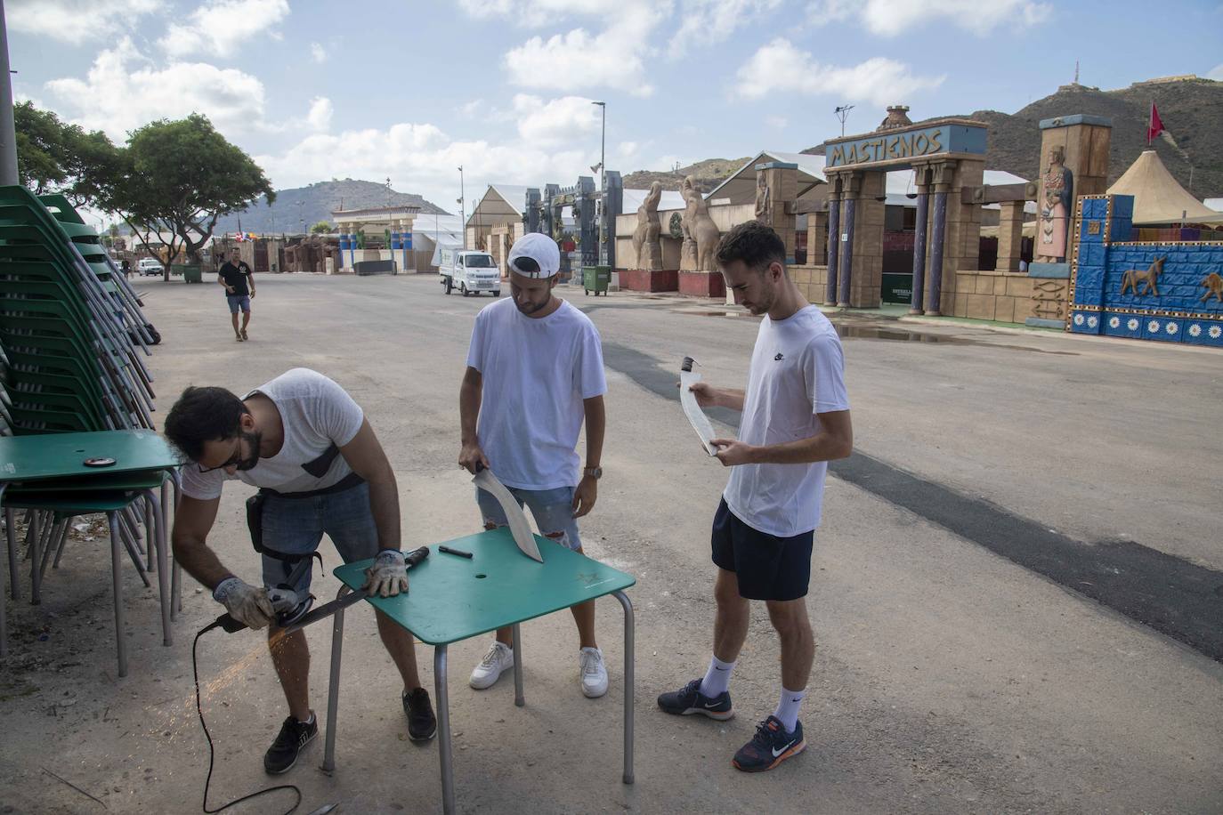 Preparativos para las fiestas de Carthagineses y Romanos