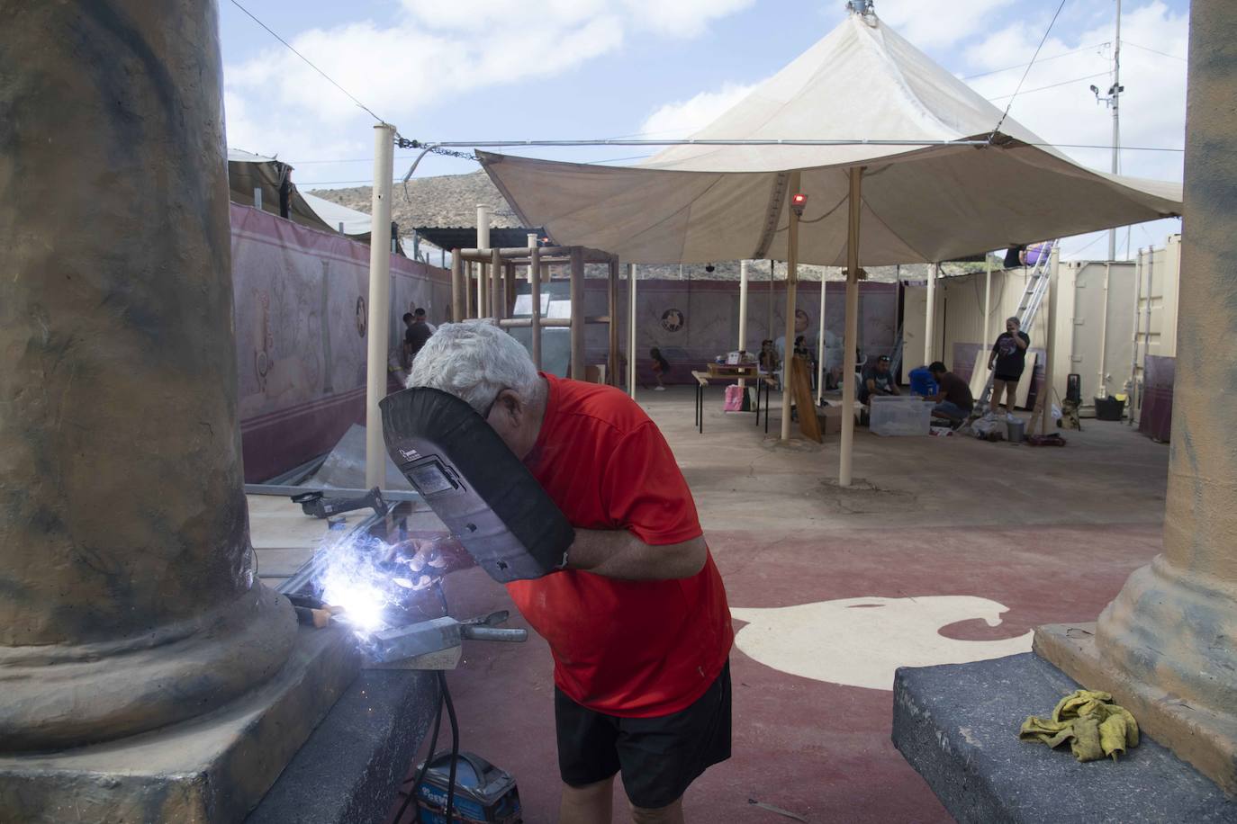 Preparativos para las fiestas de Carthagineses y Romanos