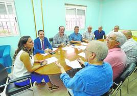 Sara Rubira se despidió ayer tarde de la Comunidad de Regantes de Abanilla.