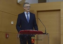 El consejero de Salud, Juan José Pedreño, este jueves.