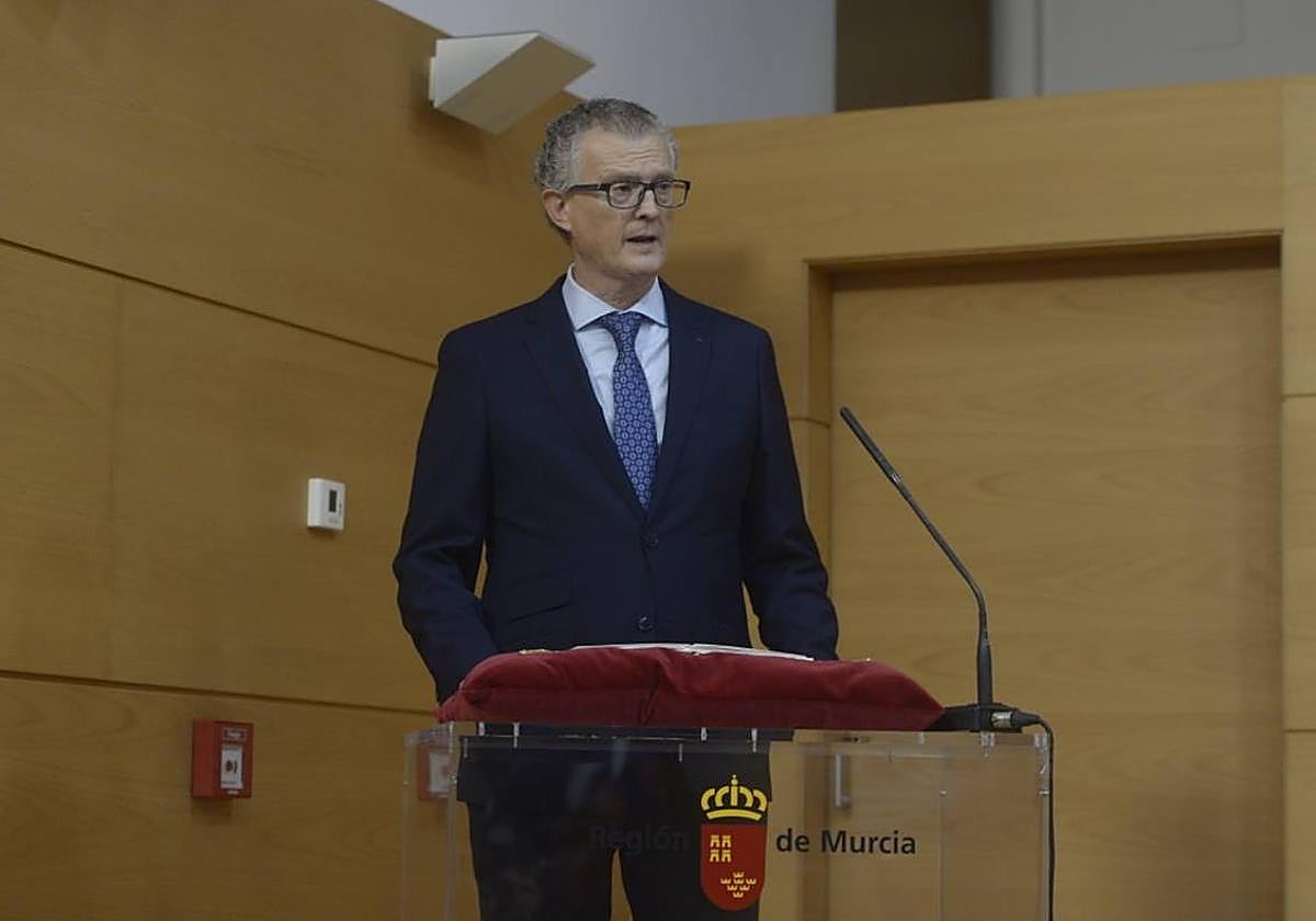 El consejero de Salud, Juan José Pedreño, este jueves.