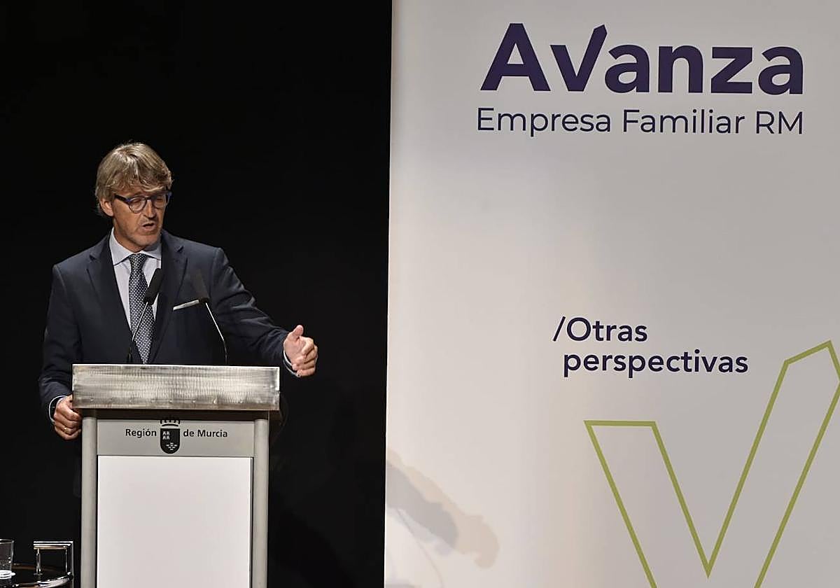 Luis Alberto Marín, este viernes, en el foro de empresa familiar celebrado en Murcia.