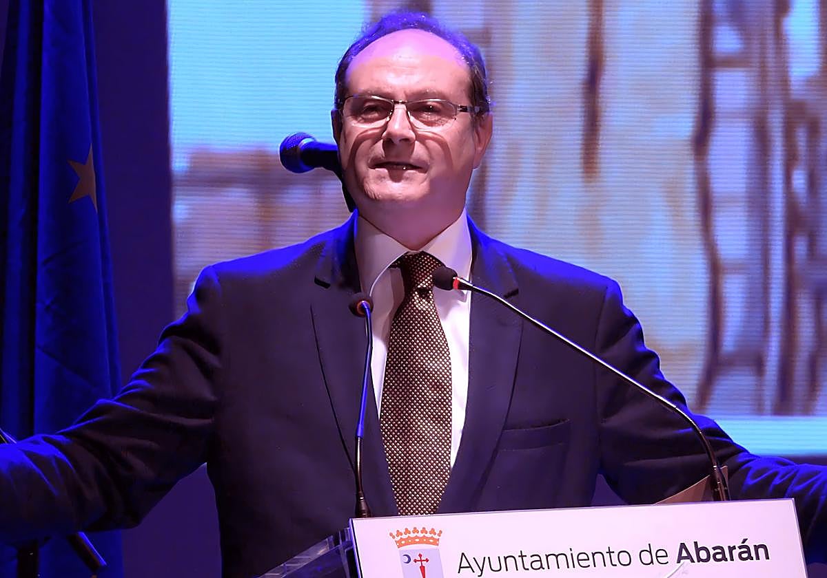 Jesús Carlos Gómez, este viernes, durante el pregón de las fiestas de Abarán.