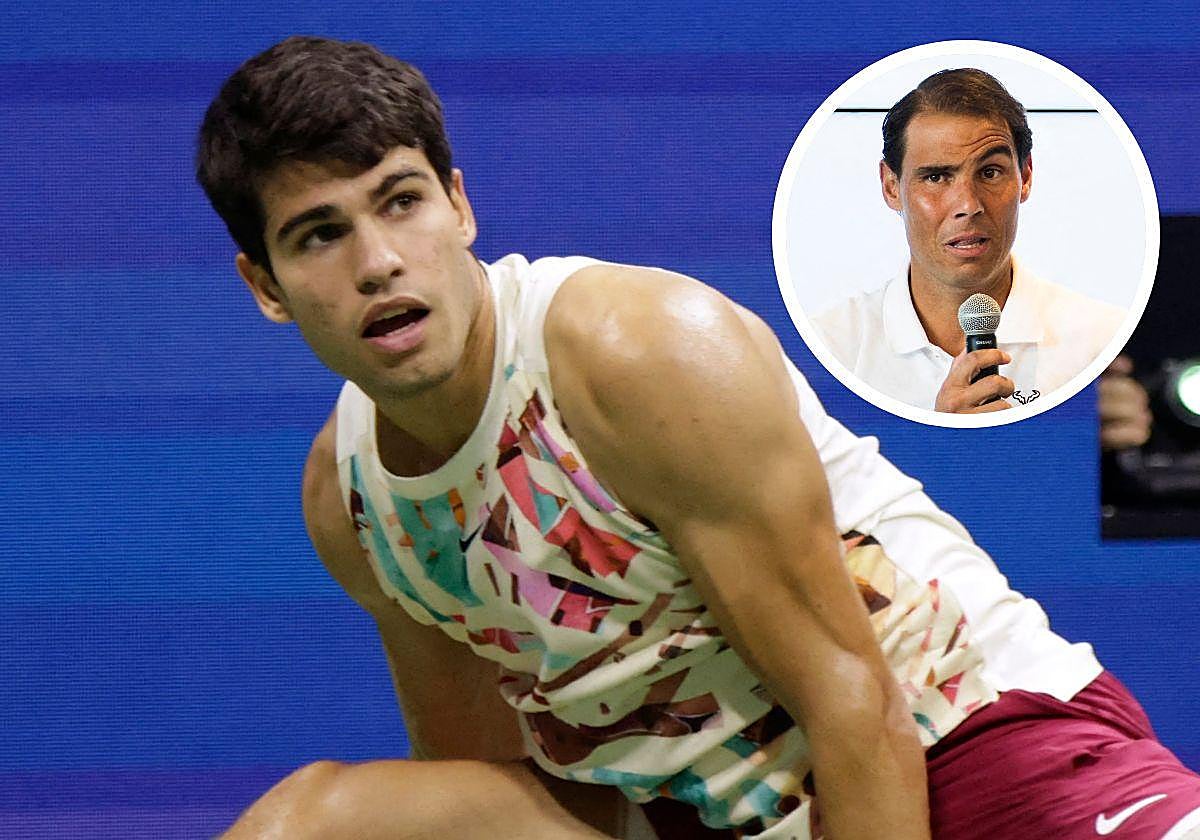 Carlos Alcaraz y Rafael Nadal.