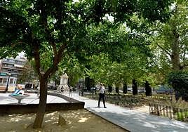 El jardin de Floridablanca es el principal 'pulmón' del barrio del Carmen de Murcia.