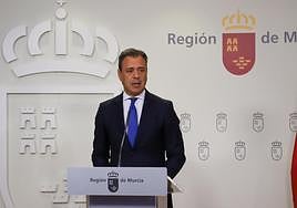 Marcos Ortuño, este viernes, tras la reunión del Consejo de Gobierno.