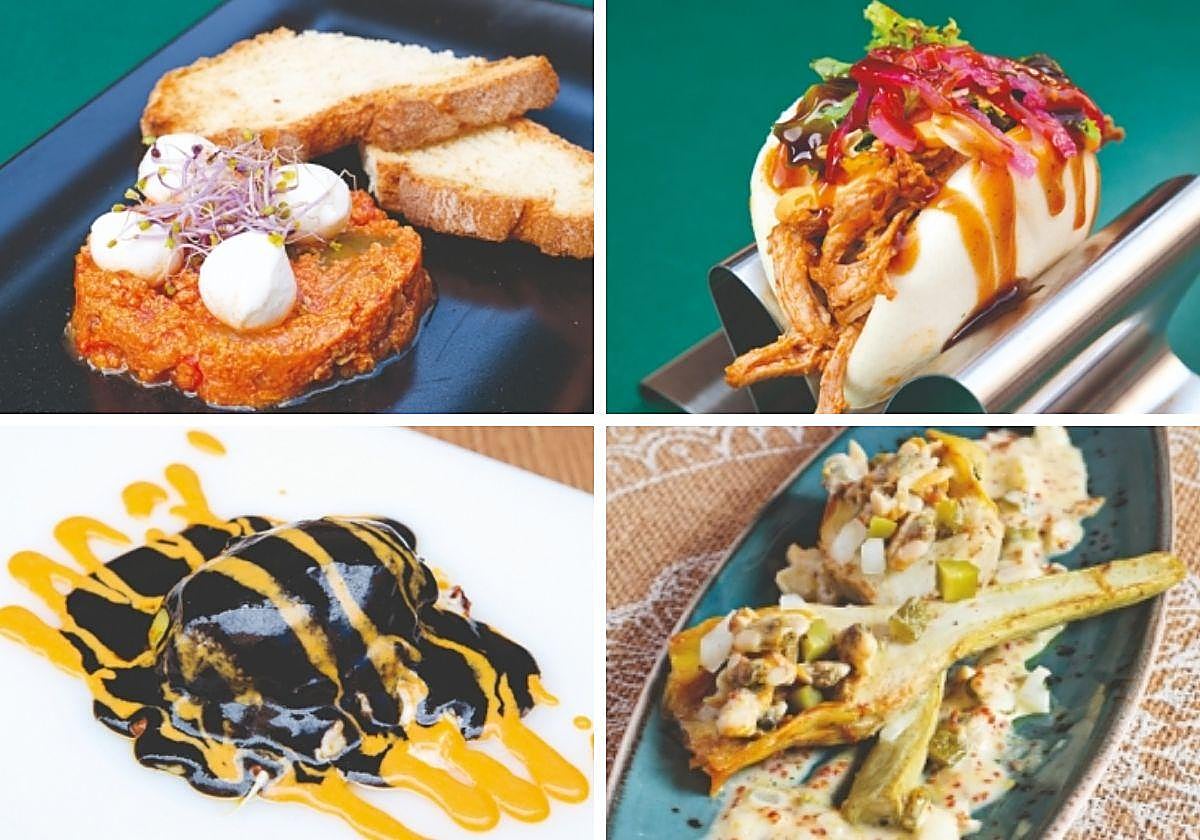 Cuatro tapas participantes en la ruta.