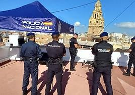 Dispositivo de seguridad de la Policía Nacional con motivo de la cumbre de ministros de la UE.