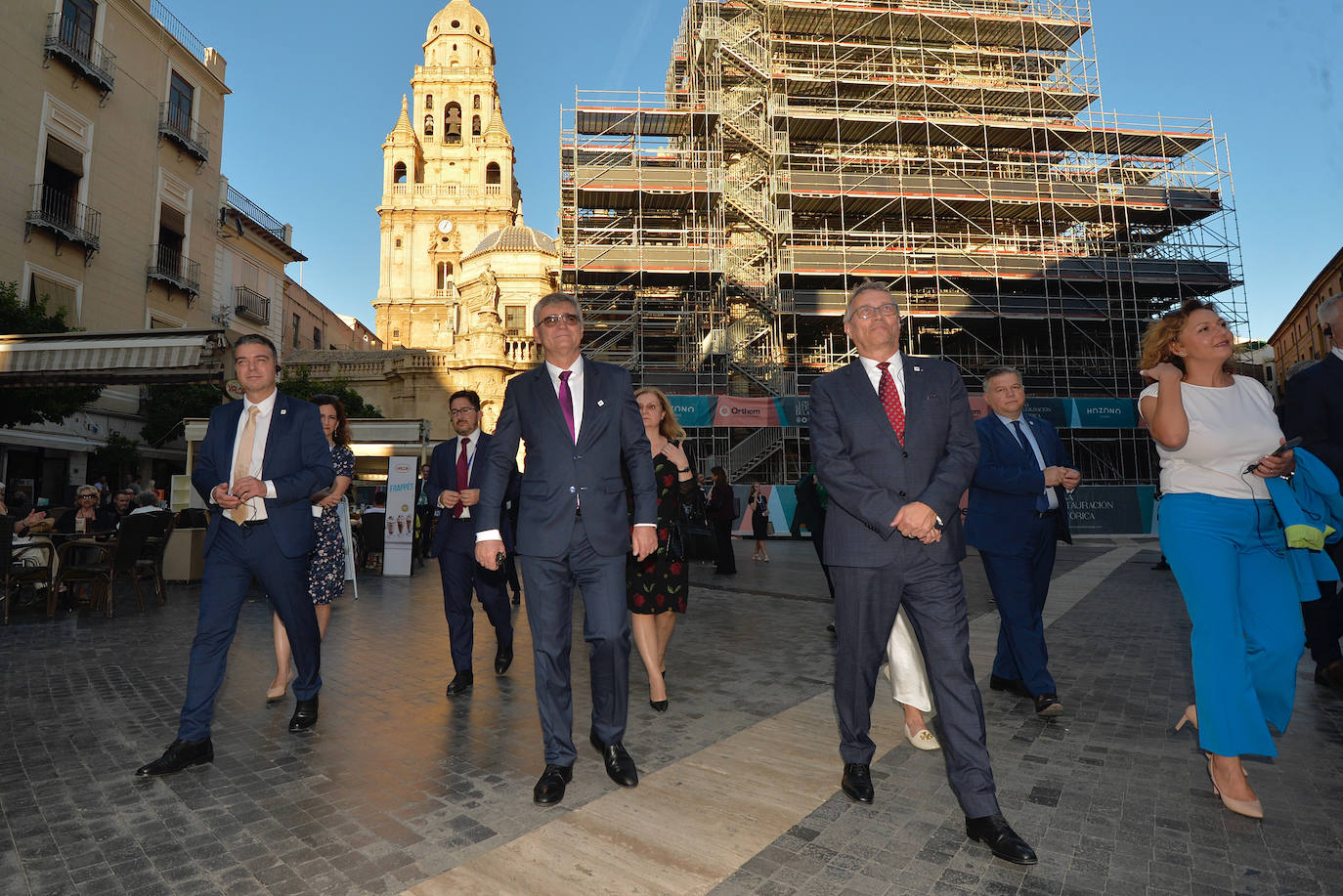 Las imágenes de la llegada de la comitiva de los países miembros de la UE a Murcia