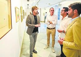 Rafael Fuster, director del Museo; Luis Posada, de FILE; Javier Bernal y el edil Diego Avilés, ayer.