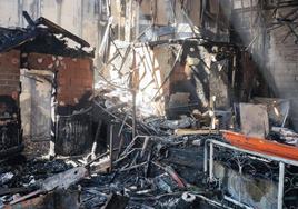 Interior de una de las discotecas afectadas por el incendio.