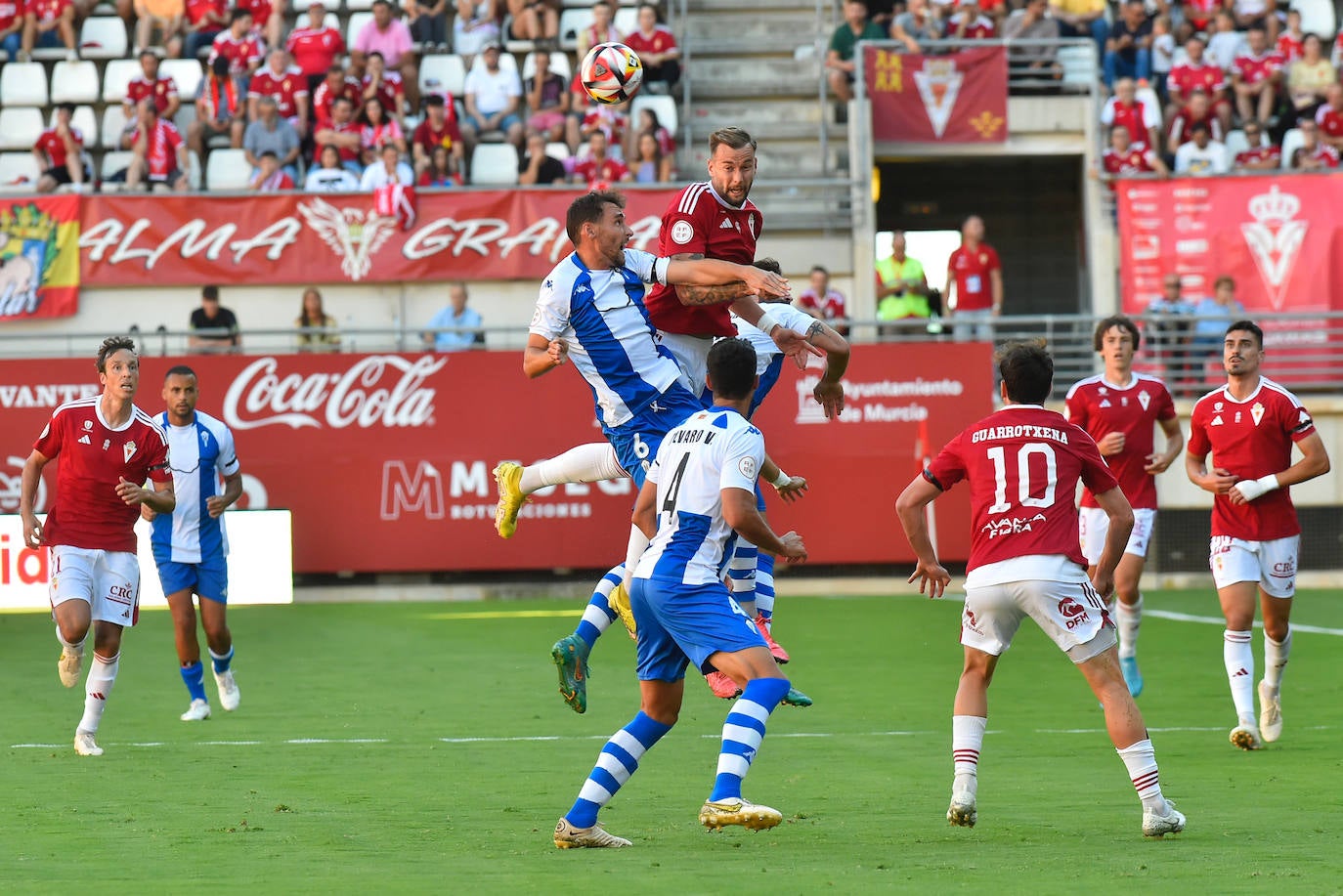 El empate del Real Murcia frente al Alcoyano, en imágenes