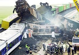 Imagen de archivo del choque de trenes en Chinchilla.