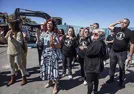 La protesta en La Manga, el pasado 2 de abril.