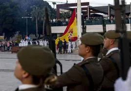 Imagen del arriado de Bandera del pasado año en Cartagena.