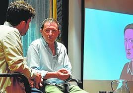 Ignacio Martínez de Pisón en el Aula de Cultura de LA VERDAD su novela 'Castillos de fuego'.